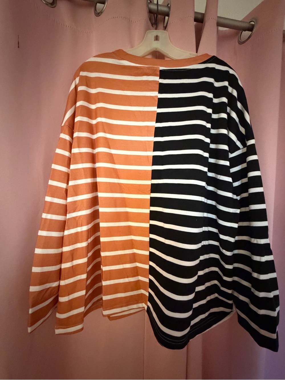 Striped Halloween Pumpkin Face Long Sleeve Top - Size 18/20 - Picture 4 of 6